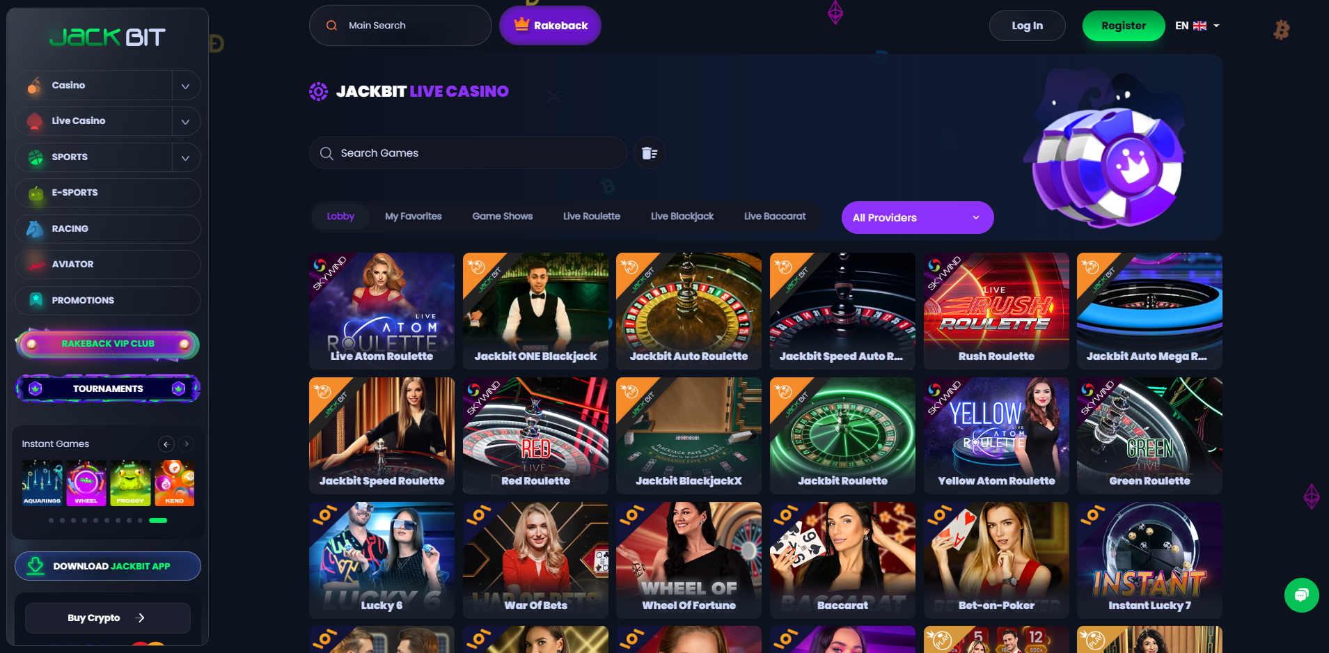 Jackbit Live Casino